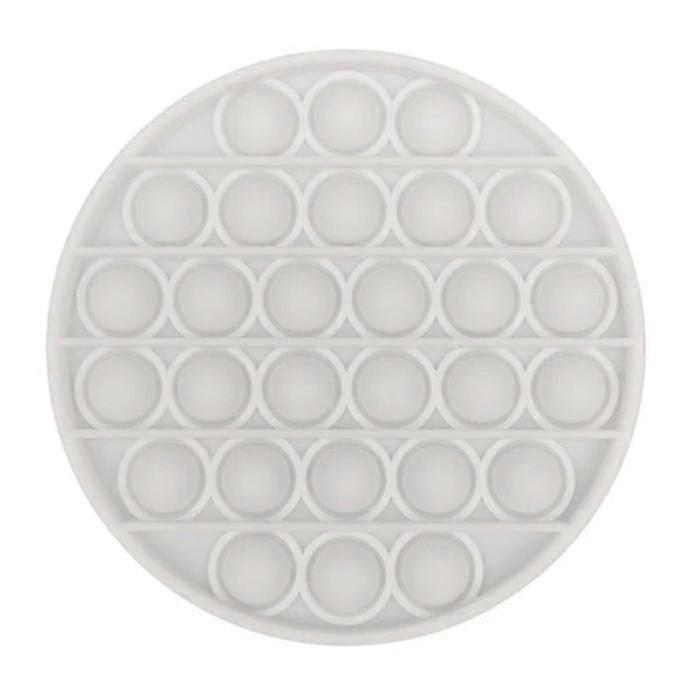 Stuff Certified Pop It - Fidget Anti Stress Toy Bubble Toy Silicone Round White