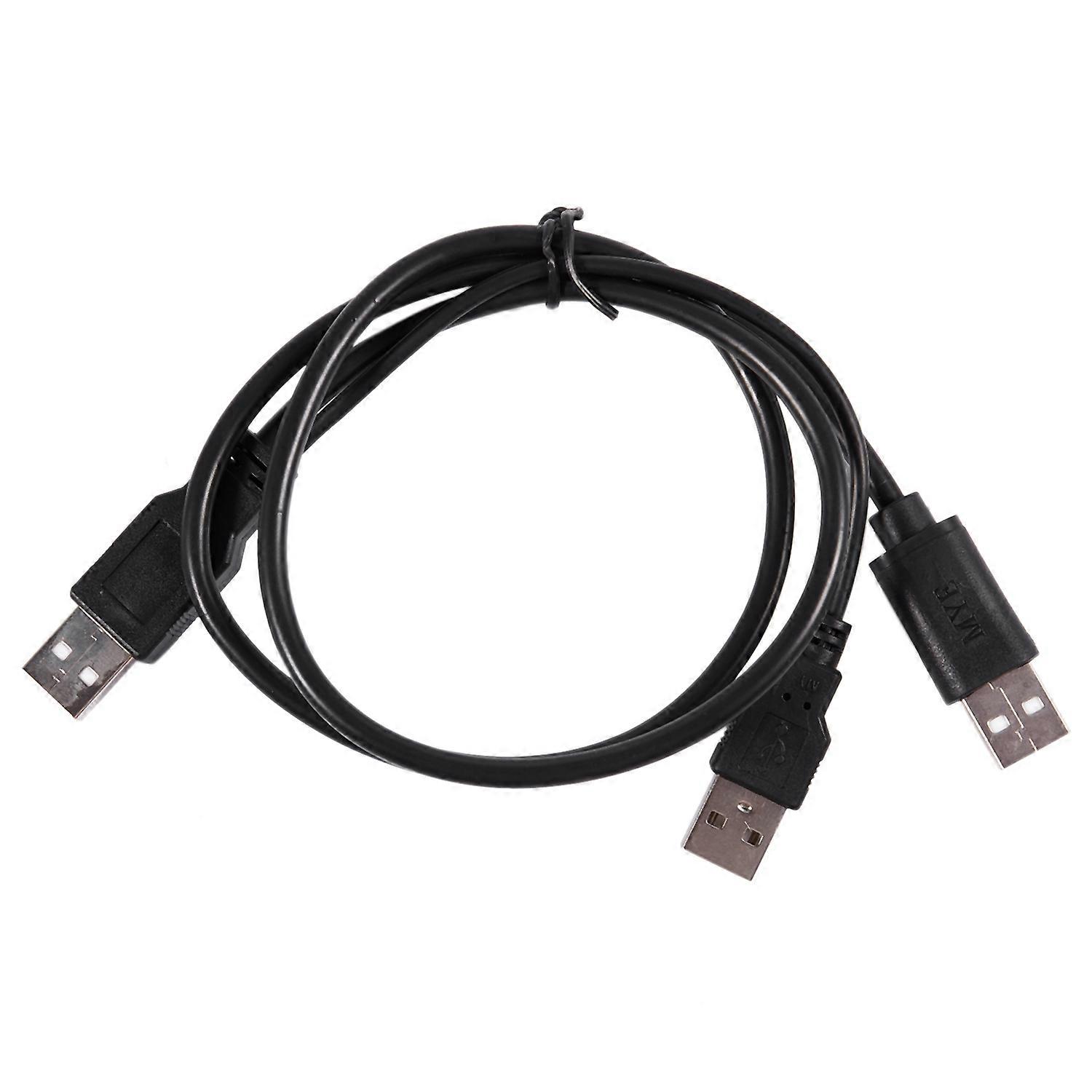 USB 2.0 Tipo A Macho a Doble USB A Macho Y Cable Divisor Negro