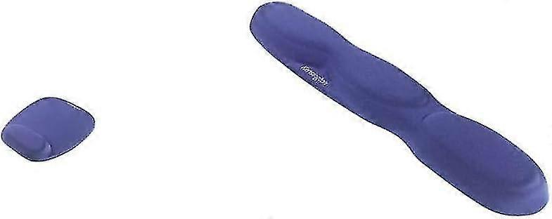 Ergonomic Comfort Foam Mouse Mat With Wrist Support, 32 X 252 X 210 Mm - Blue (64271) & Ergonomic Comfort Foam Keyboard Wrist Rest With Wrist Support
