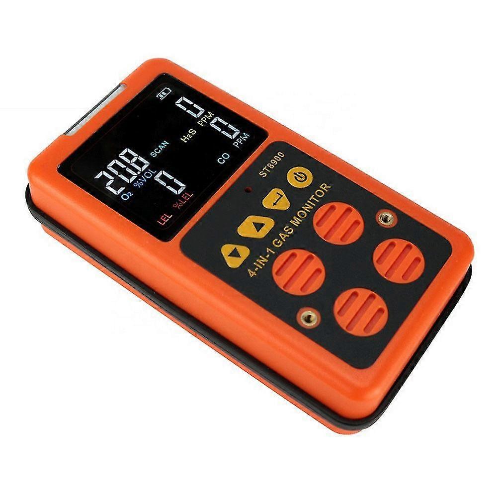 4 In 1 gas detector o2 h2s co combustible carbon monoxide oxygen flammable gas analyzer toxic gas harmful gas leak detector