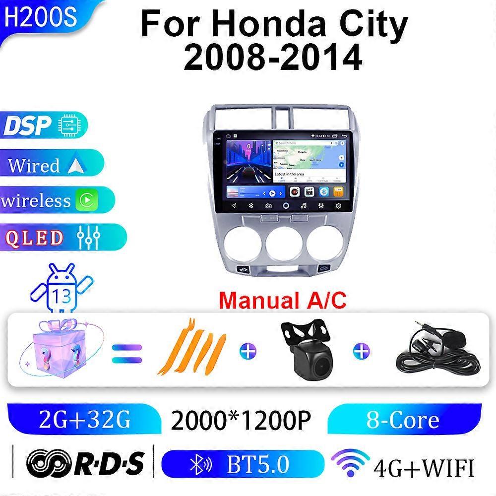 Geeignet für Honda Fengfan 08-14 Handbuch im Auto Android Großbild-Navigationssystem GPS-Navigation All-in-One-Maschine-2K