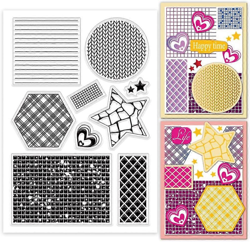 Timbri trasparenti per la produzione di carte Timbro in silicone trasparente Rettangolo / Esagono / Rotondo / Star Craft Timbro Timbro Sigillo per timbri Scrapbooking fai da te 