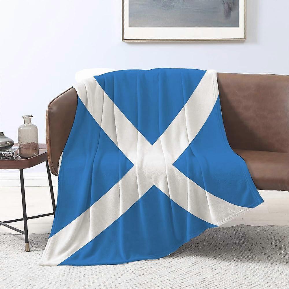 flannel Blankets,Scottish Flag of Scotland Saint Andrews Cross Accurate Dimensions Proportions and Color,Throws for Sofa Fluffy Blanket Bed Throw f Be