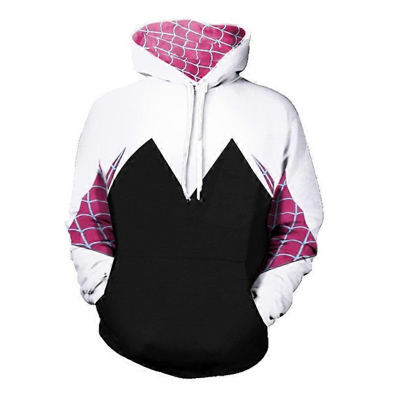 Halloween  Spider Gwen Hoodie Women Cosplay Costume Hooded Pullover Streetwear Adult