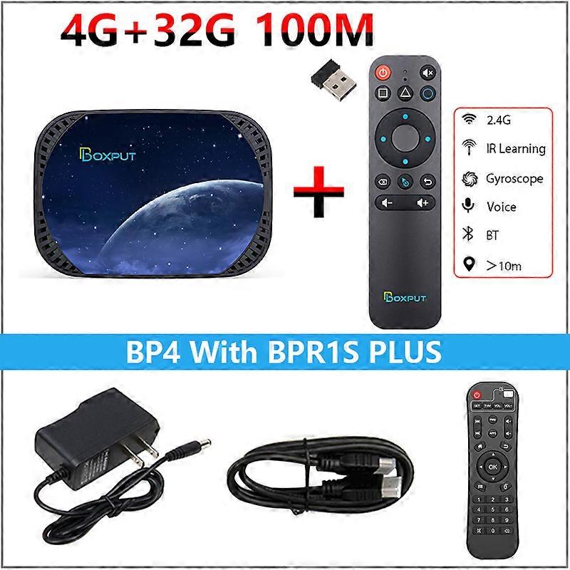 BP4 TV BOX Android 11 Amlogic S905X4 Double Wifi AV1 100M Prise en charge 4K Google Assistant Vocal Lecteur multimédia HK1 RBOX X4 / X4S
