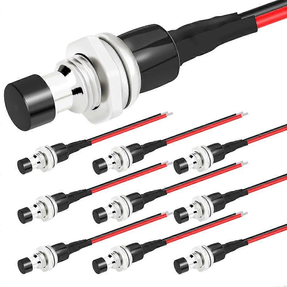 10PCS Momentary Push Button Switch 1A 250VAC Small Pushbutton Switch Wired Normal Open Contact Switch SPST Mini Switch 2 Pin