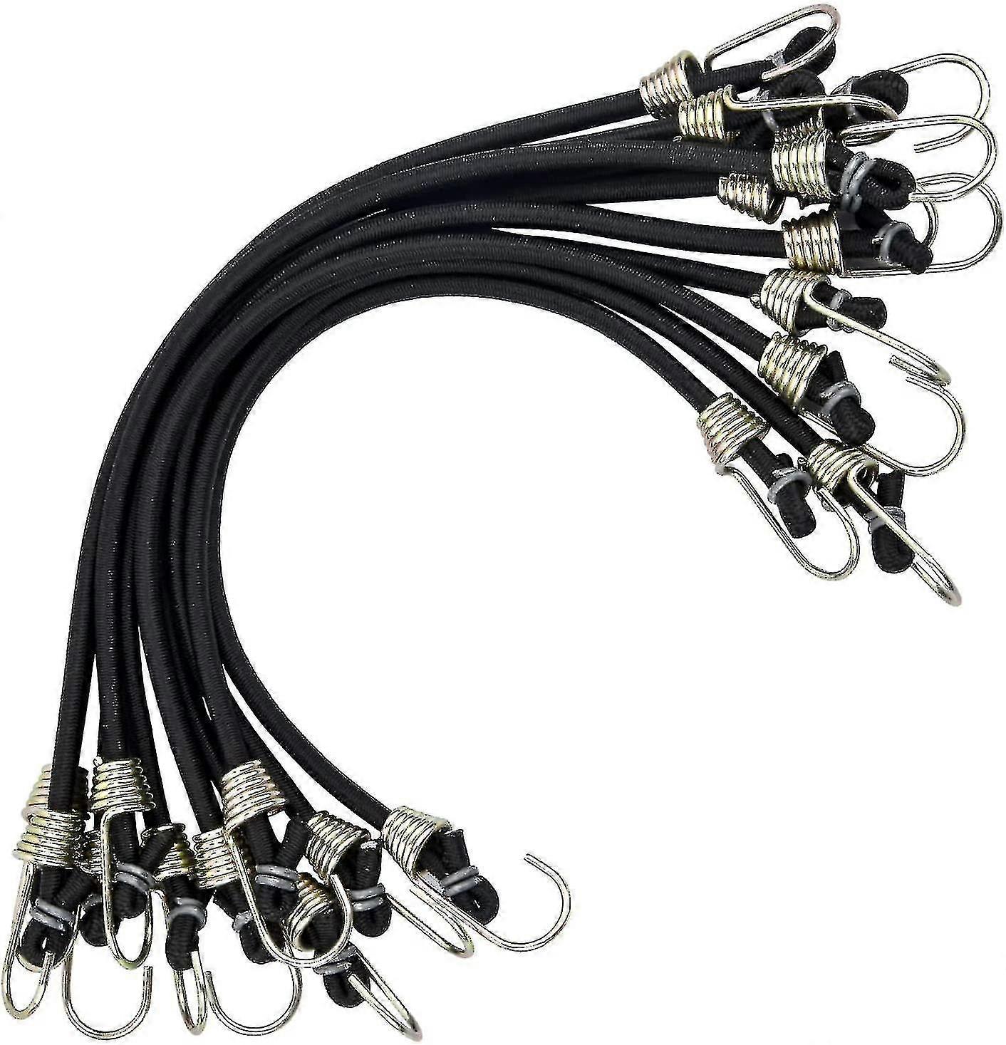 10 Pieces Bungee Cords With Mini Bungee Hooks