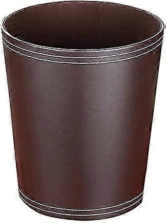 Leather Trash Can, Garbage Bin Or Recycling Bin For Home Or Office