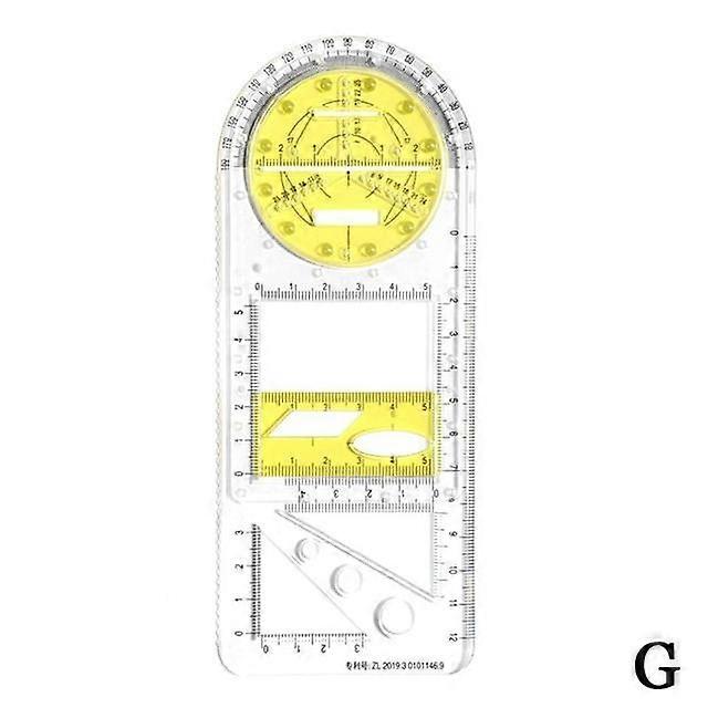 For School Multifunctional Primary School Activity Drawing Geometric Ruler Triangle Ruler Compass Protractor Set Measuring Tool