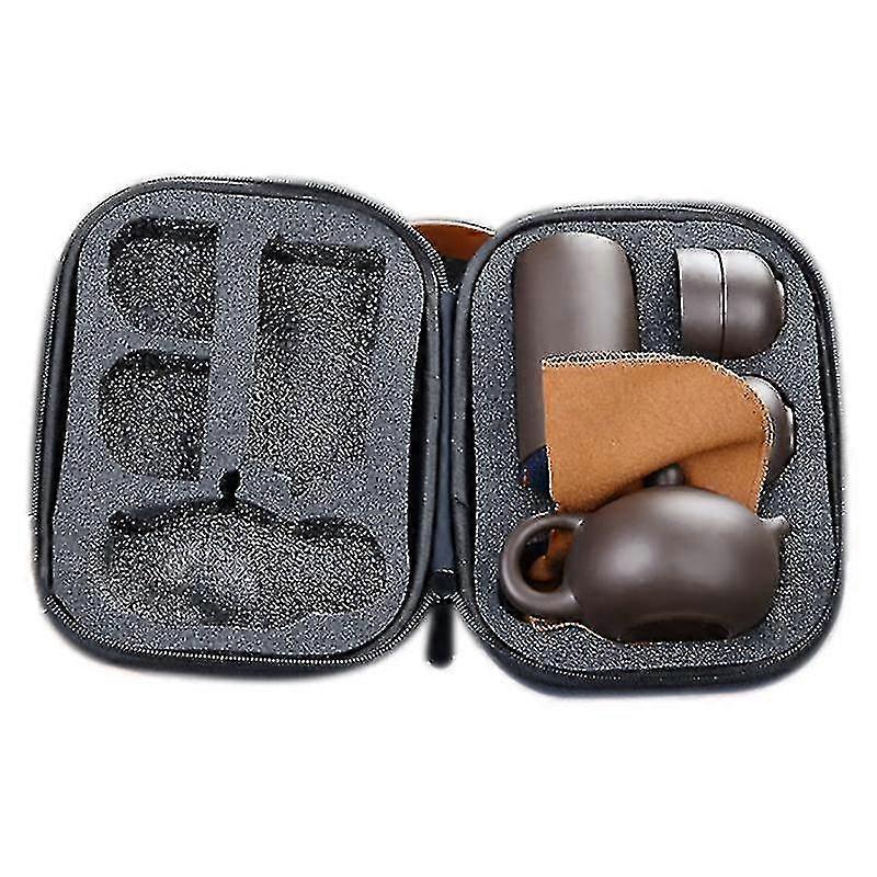 Creative Purple Clay Ceramic Cup Kung Fu Tea Set Cup Portable Set