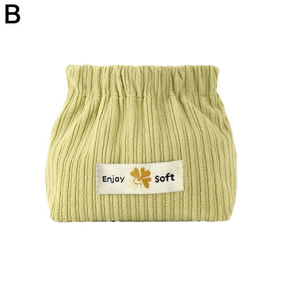 Corduroy Elastic Hair Tie Organizer Corduroy Elastic Storage Bag Lip sticks Bag