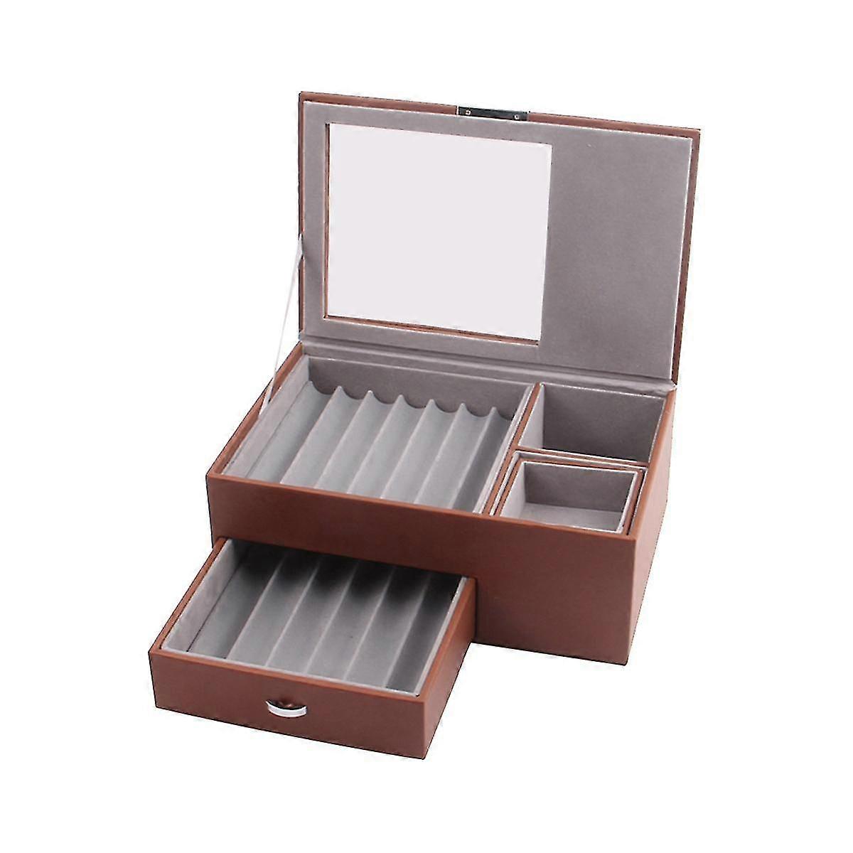 14 Grid Pen Display Stora Box 2 Layer Pu Pen Case Transparent Ow Sry Cas