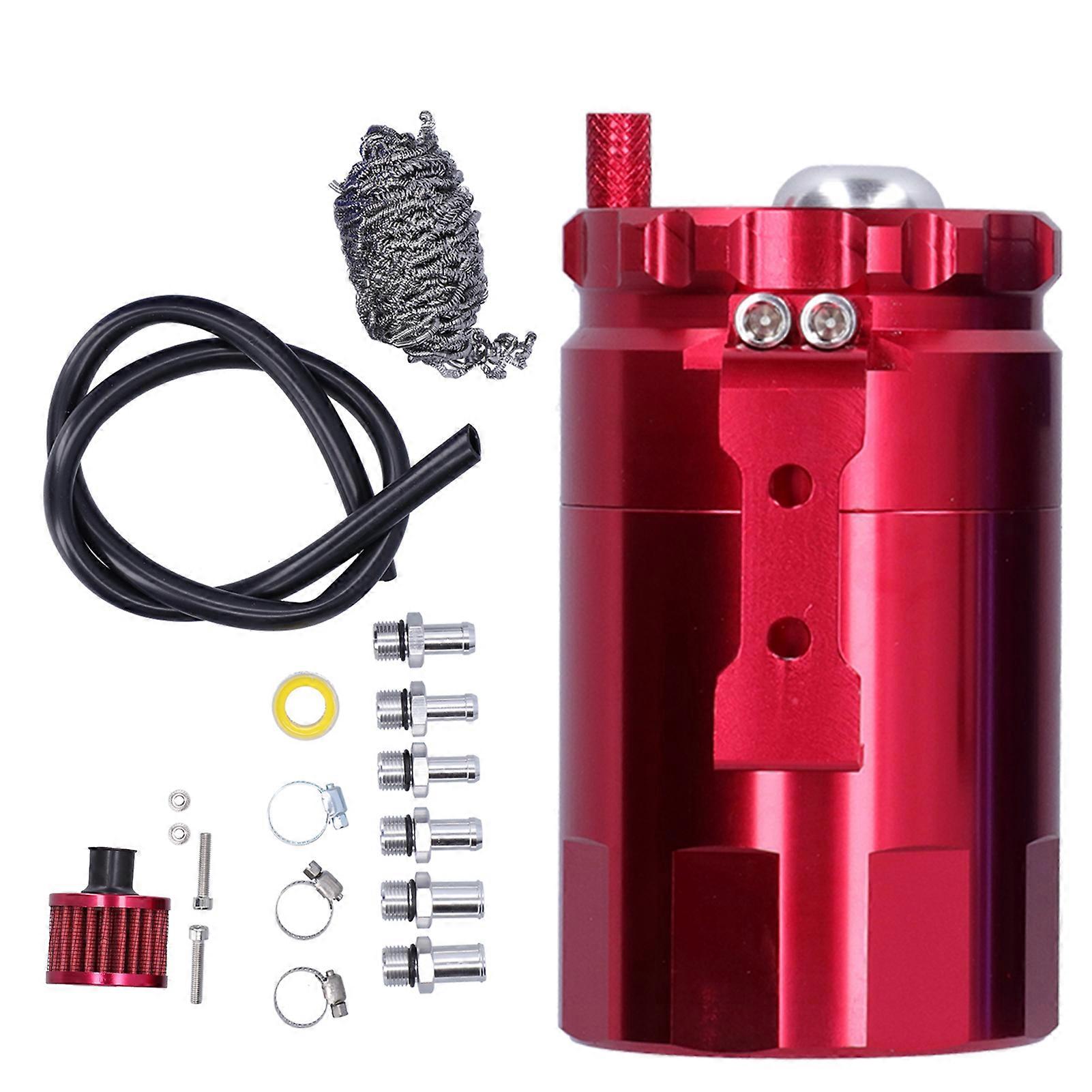 350ml Oil Catch Can Kit Keep Engine Clean Universal for Most Cars and Small Parts of MotorcyclesRed