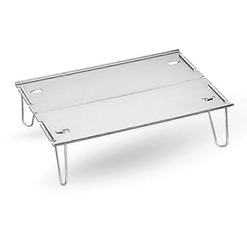 Boundless Voyage Mini Removable Folding Camping Table Gray Aluminum Alloy (Unfolded Size: Length 29.7cm Width 21cm Height 8cm)