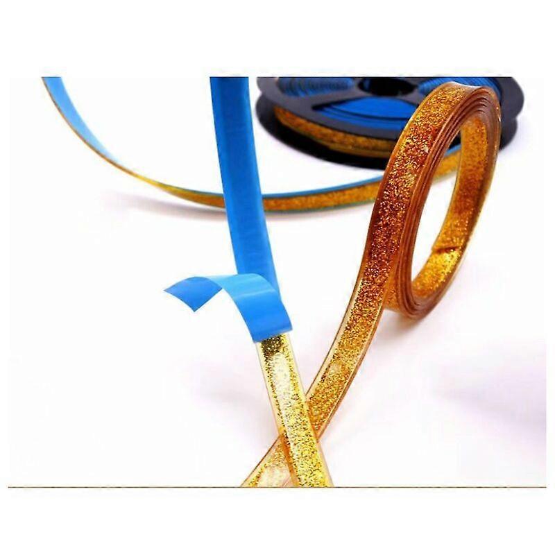 Decorative adhesive tape for corner edges, for floor, wall, ceiling (gold)