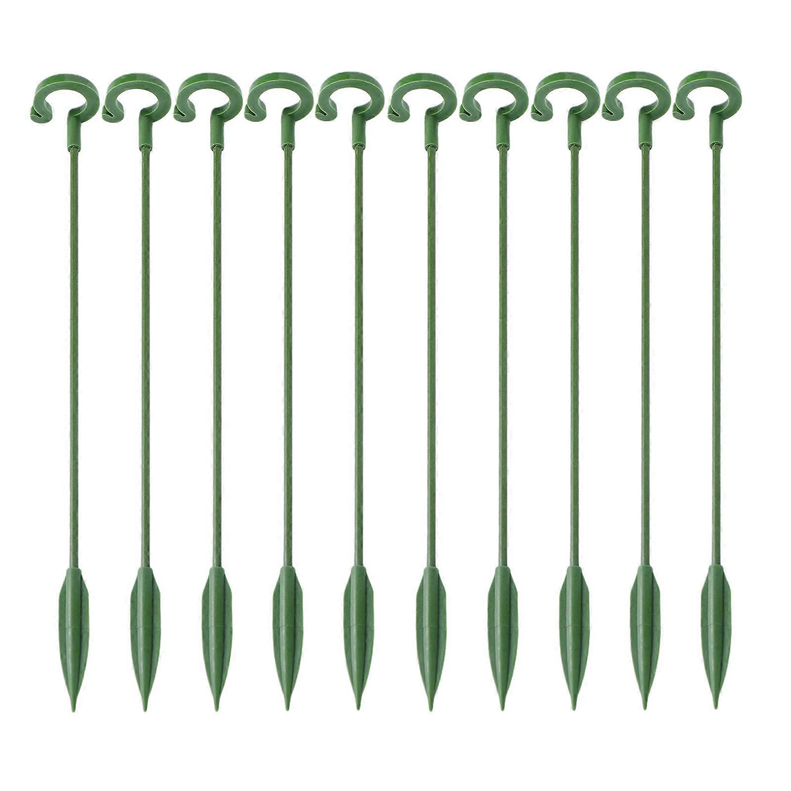 10Pcs Plant Support Stakes with Clips Amaryllis Plant Cage Support Garden Single Stem Flower Support Stake for Tomato Orchid Lily Peony Rose KAESI