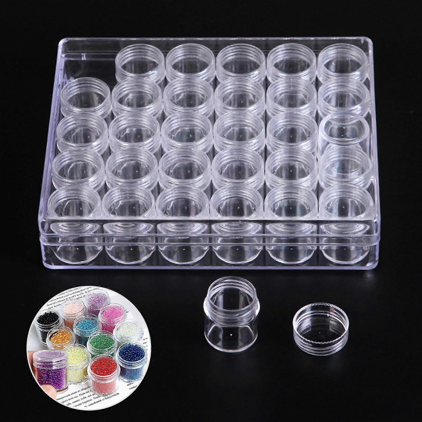 1 Set Jewelry Display Box 30 Round Boxes Dustproof Lid Space-saving Waterproof Transparent Visual Jewelry Holder Home Supply KAESI