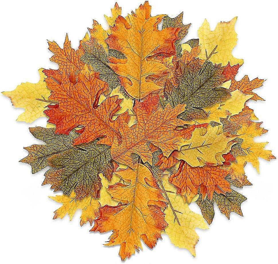 Autumn Maple Leaves 25|300pcs Artificial Fall Leaves For Autumn Crafts Gift Wrapping Table Display Autumnal Party Decoration