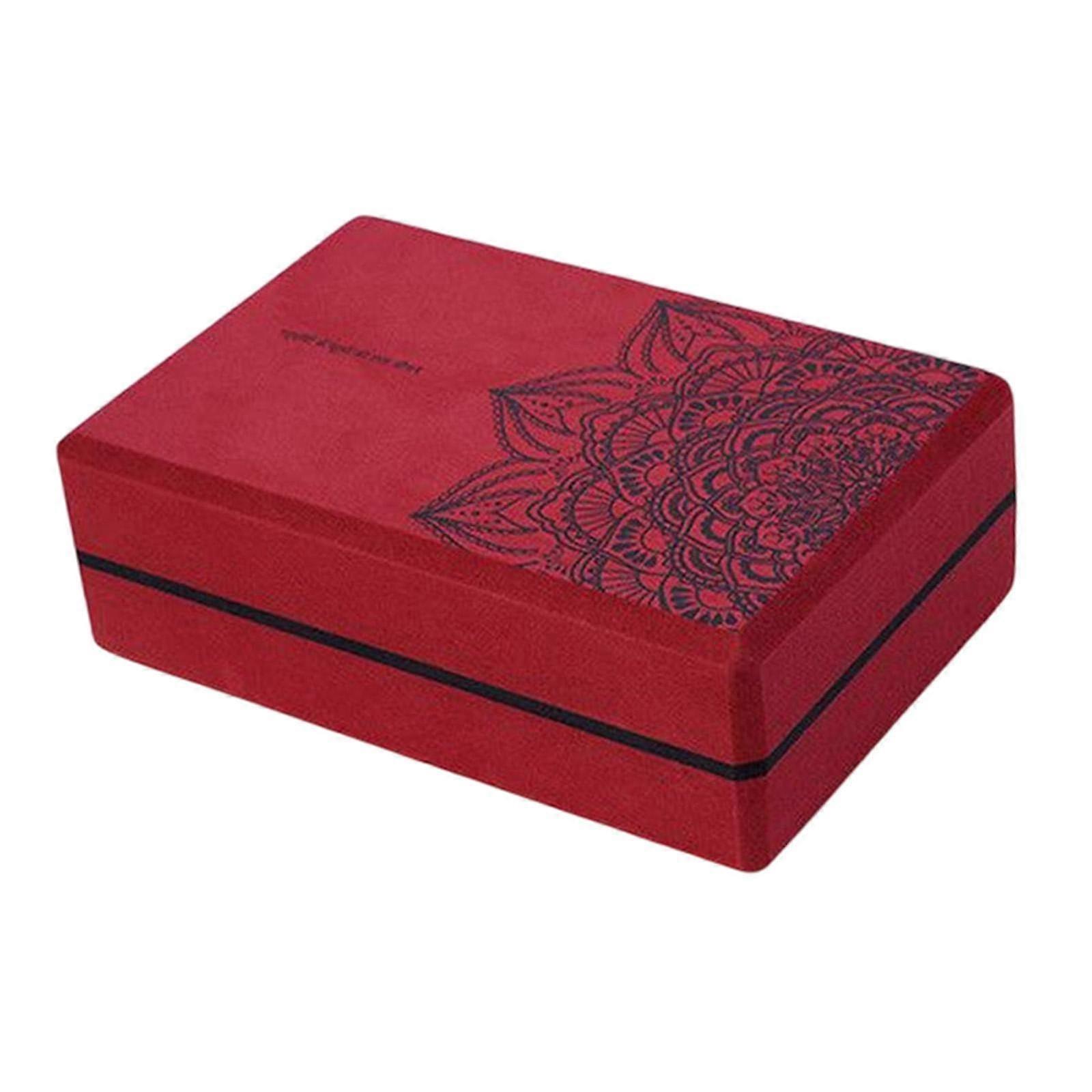 Yoga Block High Density Eva Foam Blocks Balance Trainer Non Slip For Fitness Red