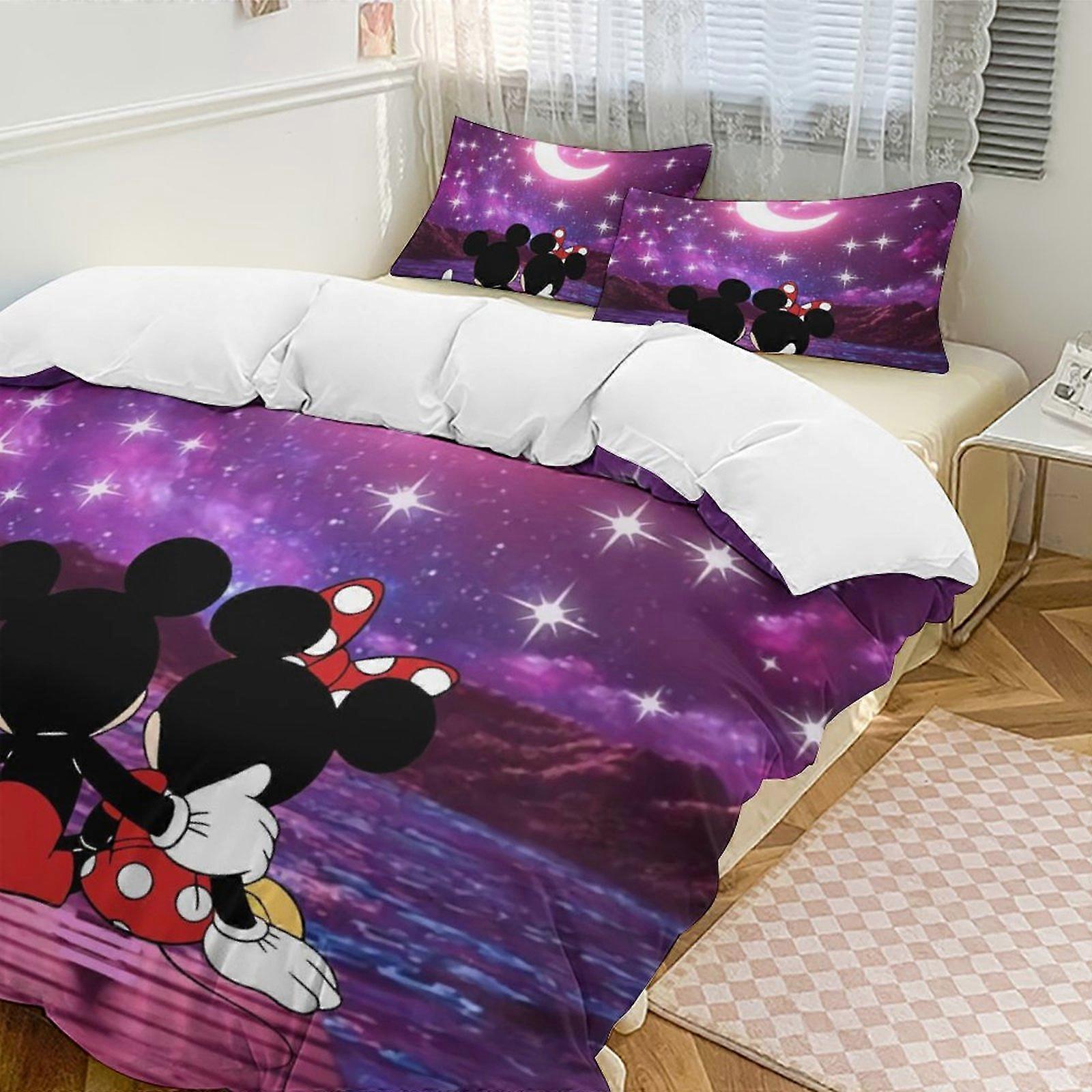 v4139  Bed Sheets Bedding Minnie MouseCartoon Collection 3-Piece Comforter Set, Personalized Bedding Decor for Kids And Teens  Bed Sheets  yuq4139