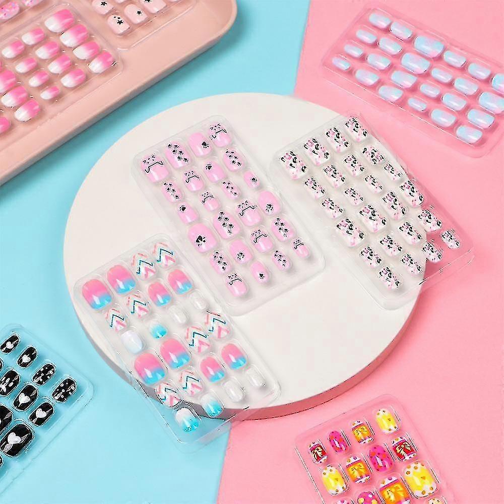Kids Child False Nails Press On Nail Nail Tips Wearable Artificial Detachable
