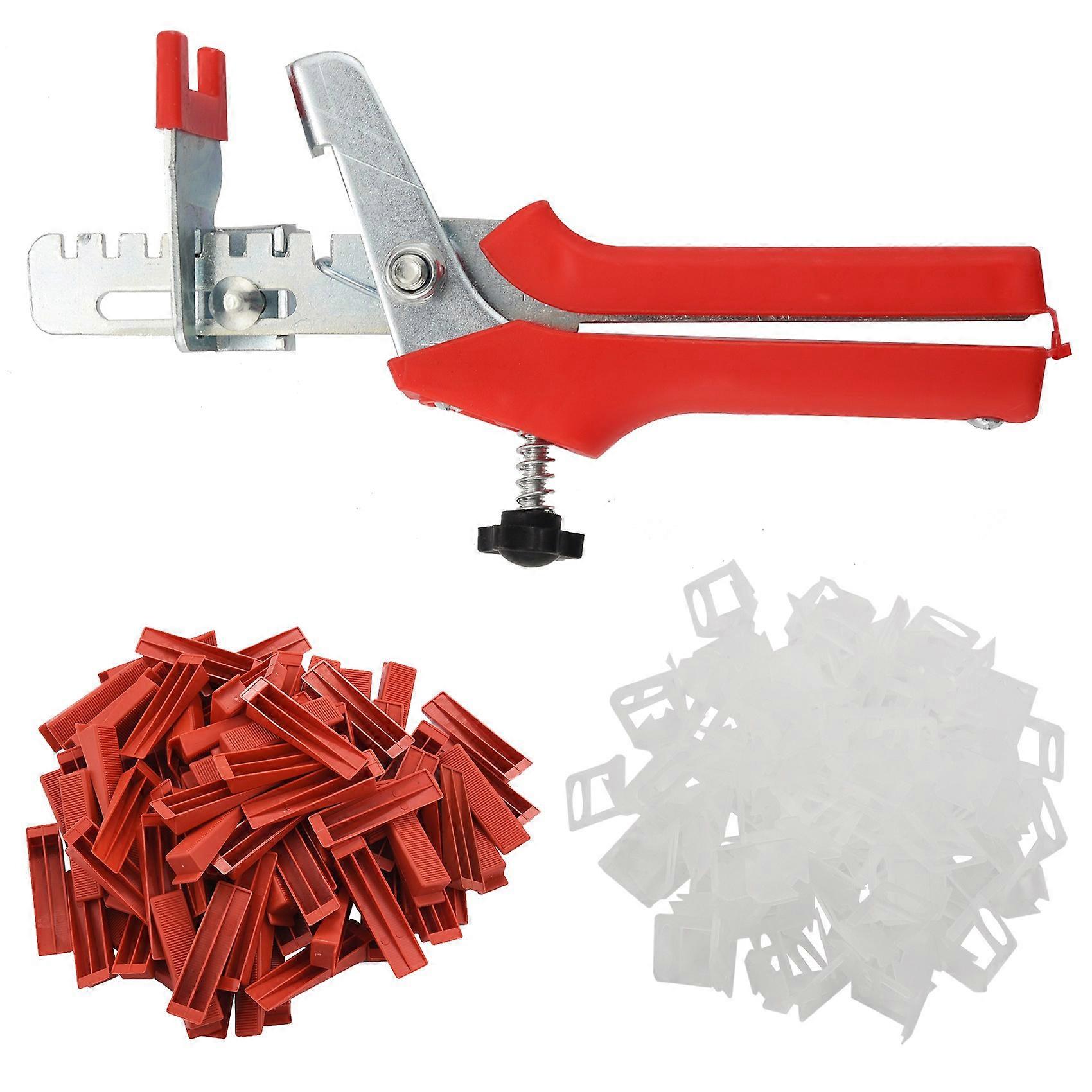 401Pcs Tile Leveling System 2mm 300Pcs Clips+100Pcs +1Piece Plier Plastic Tiling Tools Tile