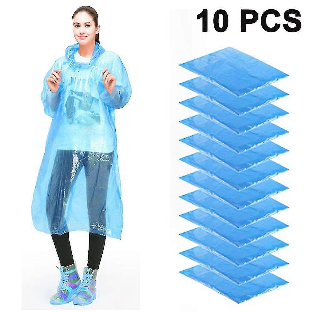 Emergency Disposable Rain Ponchos Waterproof Coat With Hoods Portable Men Women