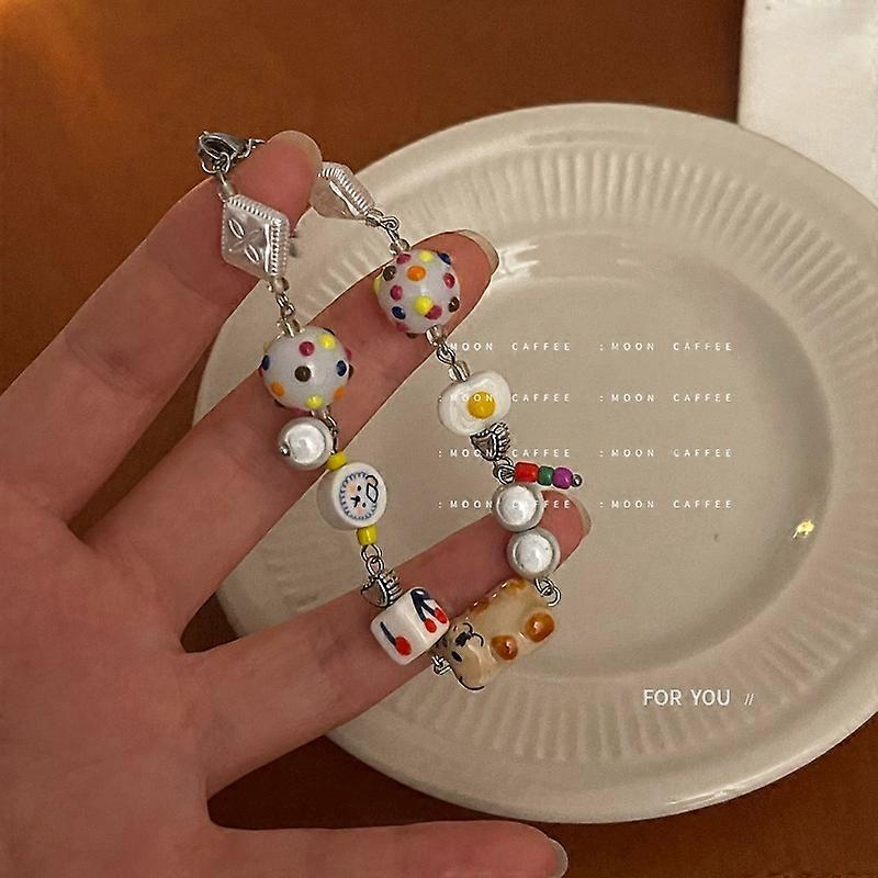 Colorful Ceramic Bead Stretch Bracelet