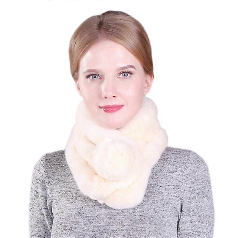 MIMIGO Warm Women's Rex Rabbit Fur Scarves Scarf Multicolor