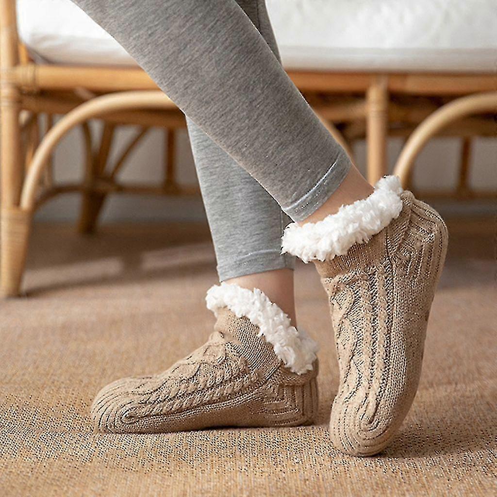 Knitted Slipper Sock, Non-slip Slippers , Winter Indoor Bedroom Floor