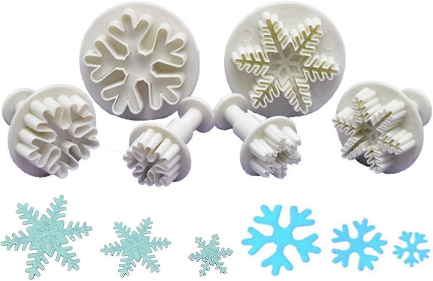 Snowflake Cake Modeling Tools Plastic Cookie Cutters Snowflake White Snowflake