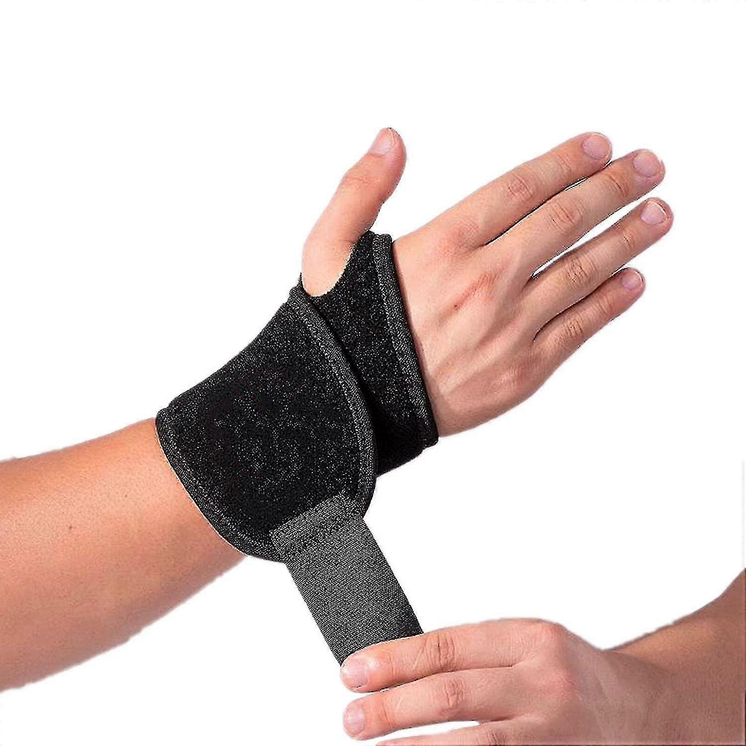 2 Pack Attelle de poignet sport réglable, Support de poignet, Enveloppement de poignet, Dragonne, Support de main, Attelle de canal carpien pour Fitne