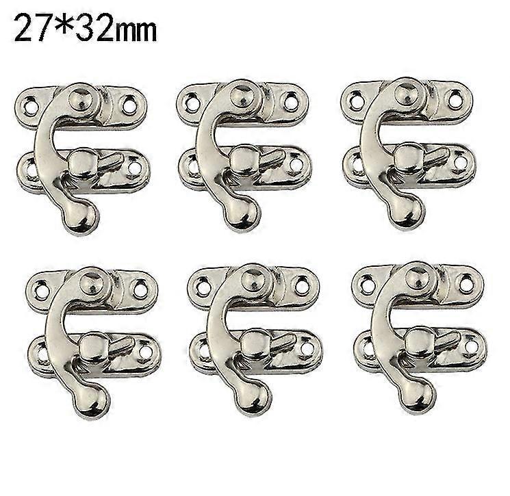 20pcs Mini Swing Arm Clasp Latch Vintage Style Left Right Toggle Hasp Hook Metal Catch Curved Buckle For Suitcase Jewelry Box Toolbox