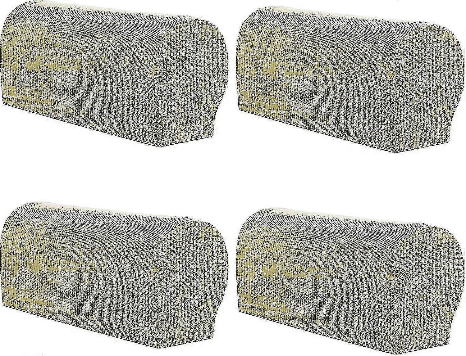 4 Pieces Stretch Armchair Couch Arm Rest Cover Anti-slip Sofa Chair Protector (black) TY