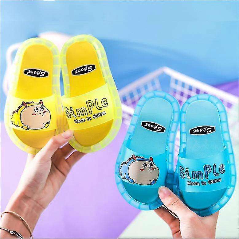 Guoguo Luminous Jelly Antiderrapante Chinelo Led para Crianças