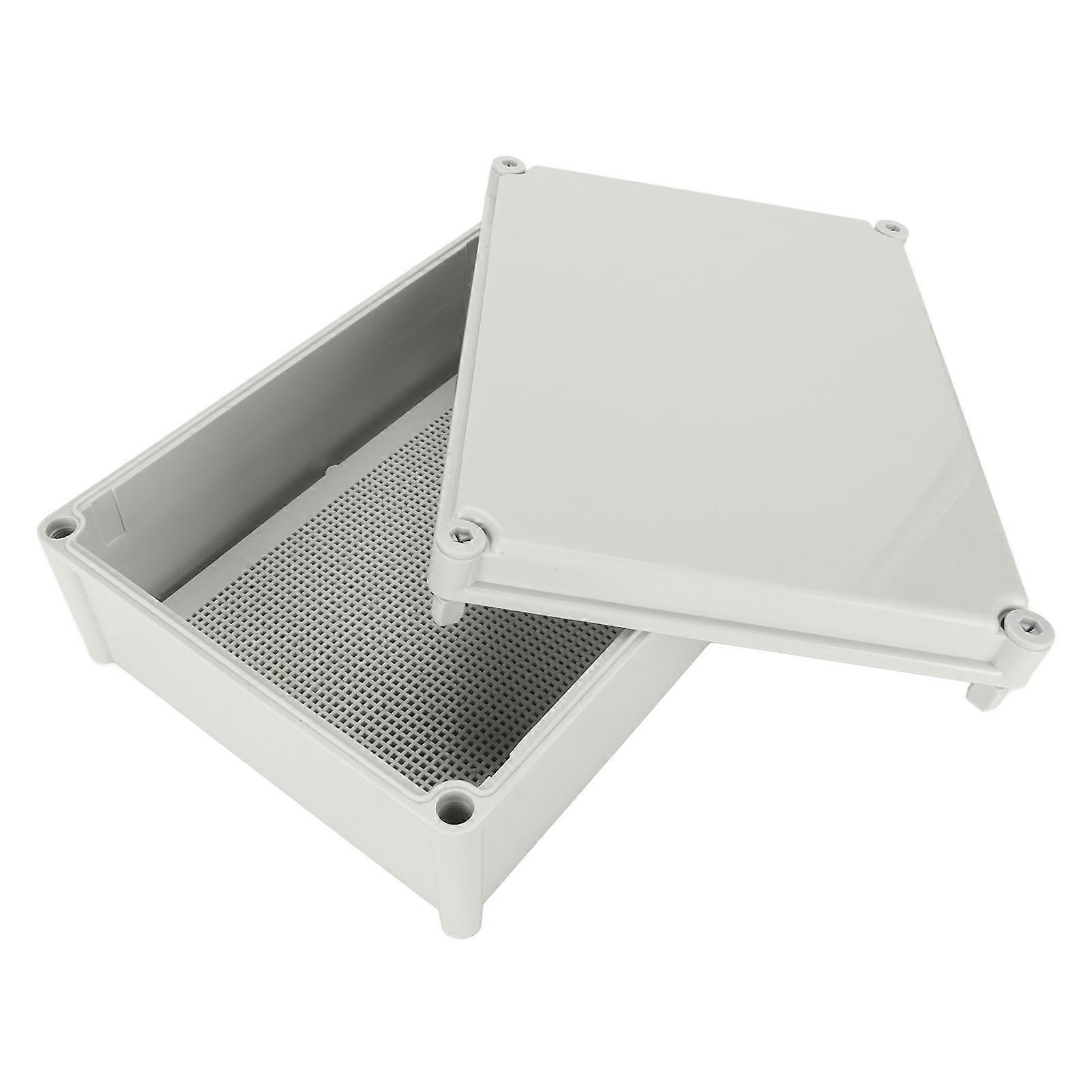 IP67 Waterproof Gray Electrical Junction Box with Mounting Plate - Electric Project Case for Engineering