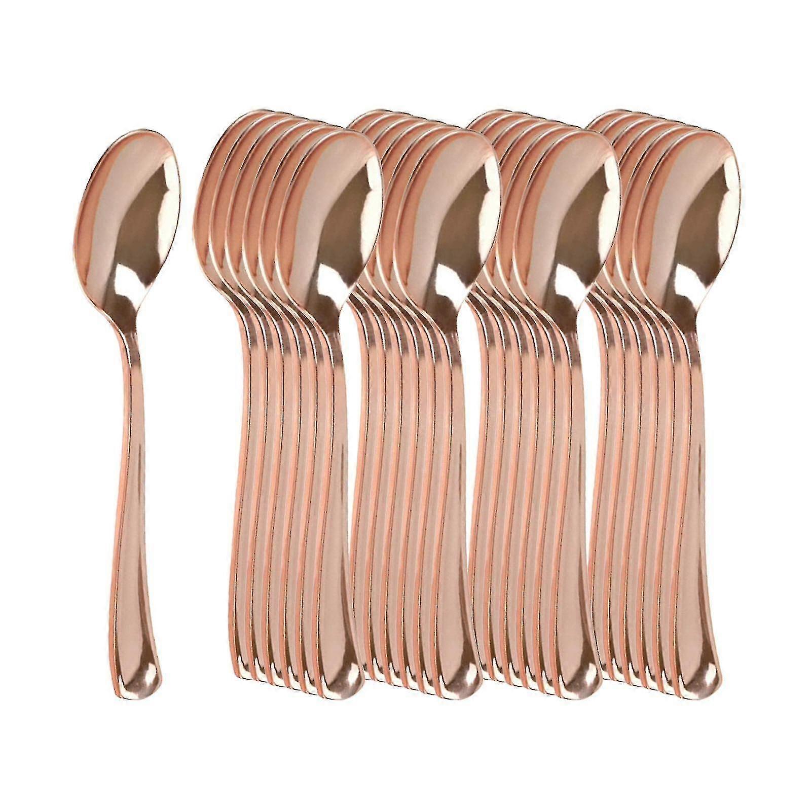 25pcs Plastic Spoon Cutlery Set Minimalist Disposable Tableware Set Dinnerware Set For Party
