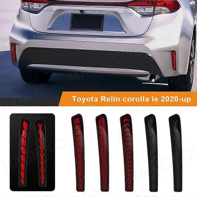 For Toyota Corolla Altis L LE XLE 2020 2021 Car Rear Bumper Reflector Red Smoked Sequential Turn Signal Light Brake Fog Lamp 12V