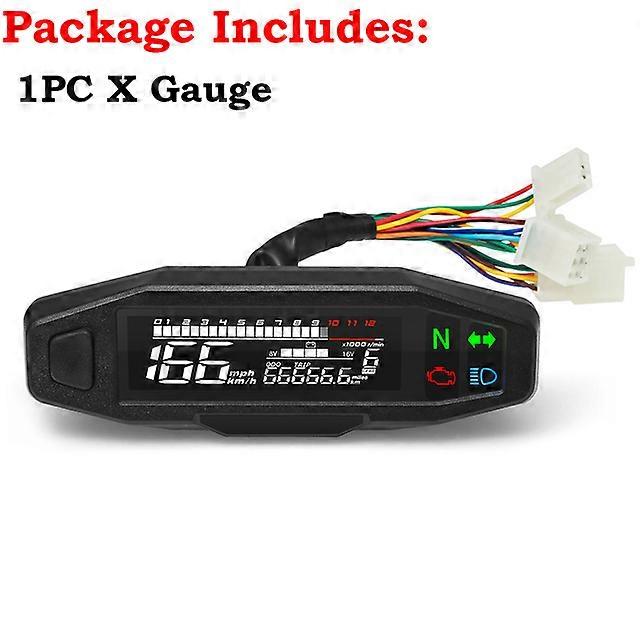 A New Universal Moto RPM Tachometer Speedometer Speed Gauge Tacho Meter Digital Odometer Instrument Sensor Set For Motorcycle