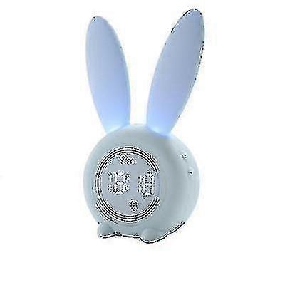 YYH-Magnetic timed night light with sound sensor alarm clock cute rabbit shape USB chargingBlue