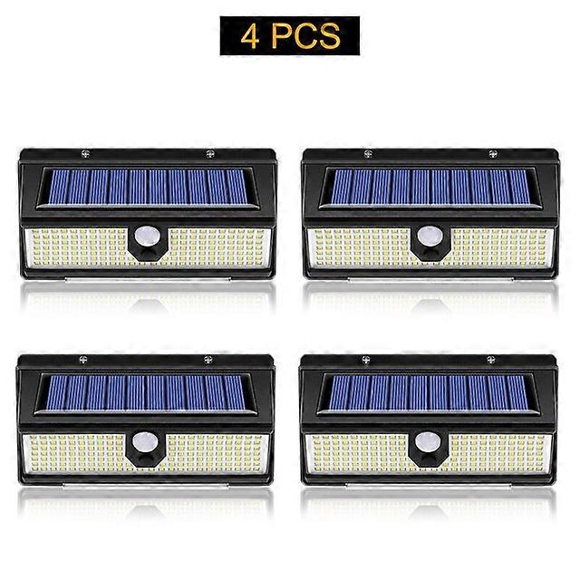 Solar Led Light Outdoor Garden Decoration 190led Lights With 4 Working Mode IP65 Waterproof Solar Motion Sensor Solar Wall Lamp