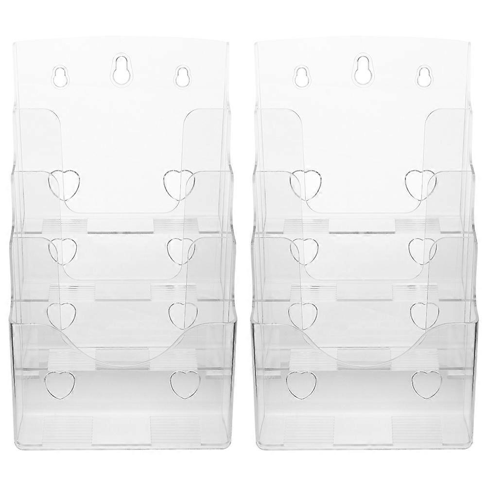 2st Magazine Holder Broschyrhållare A5 4 Tier Broschyr Display Stands Litteratur Arrangörer