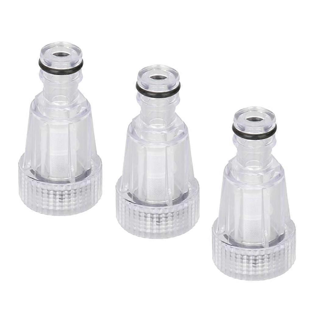 3pcs Clear Plastic Pressure Washer Water Filter Replacement