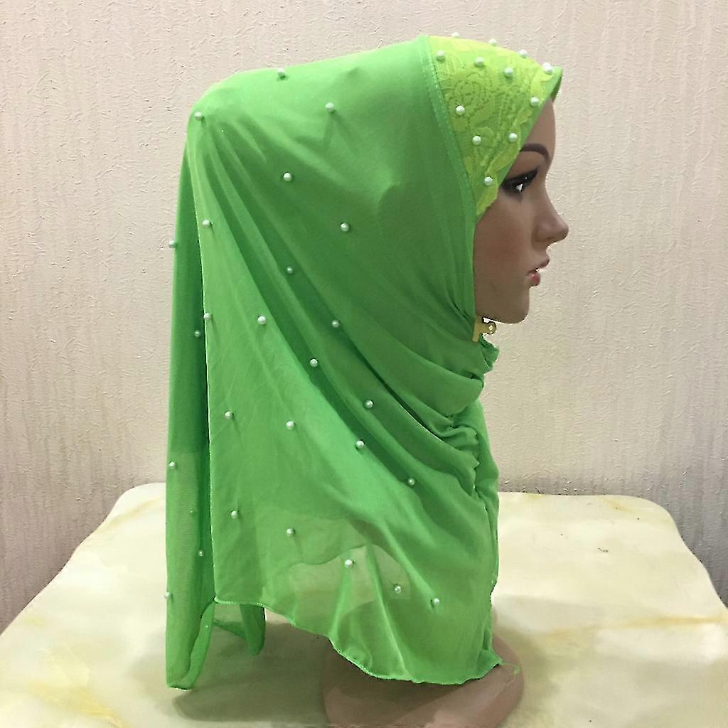 Chiffon Muslim Hijab Double Mesh Beaded Hijab