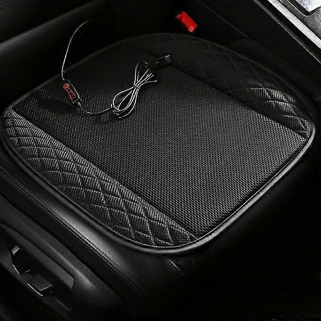 12V Cooling Car Seat Cushion Cover With Air Ventilated Fan Conditioned Cooler Pad With 5 Built-in Fan USB port-powered Fan Seat