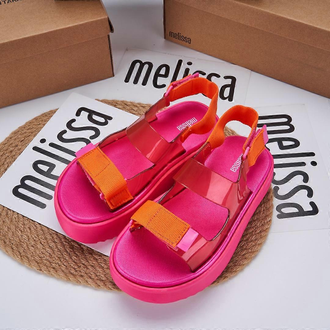 Høj kvalitet muffin tyk sål sandaler Voksnes afslappede sportssko Candy Color Leopard print Brave Beach Sko Sandaler