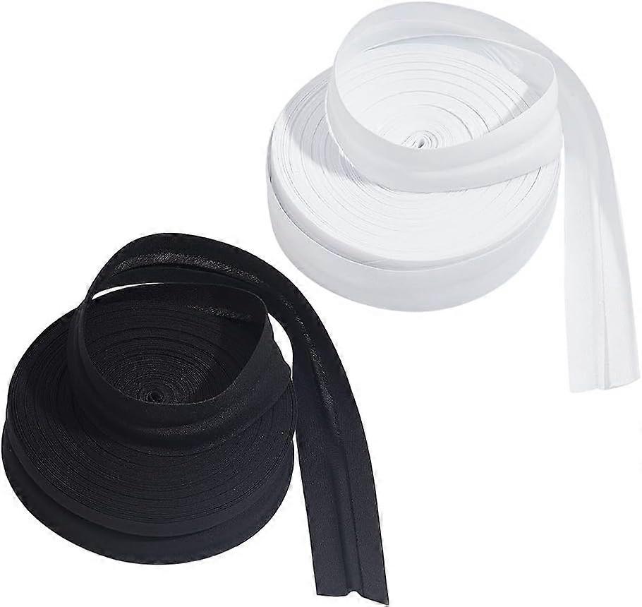 2Roll 40M Fold Over Polyester Ribbons Flat Mixed Color 1 inch(24mm) about 21.87 Yards(20m)/roll 2roll/set