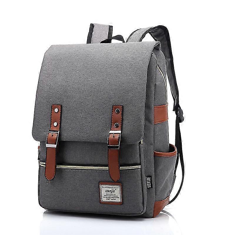 School Backpack Large Capacity Laptop Backpack Canvas Travel Storage Bag Work Knapsack