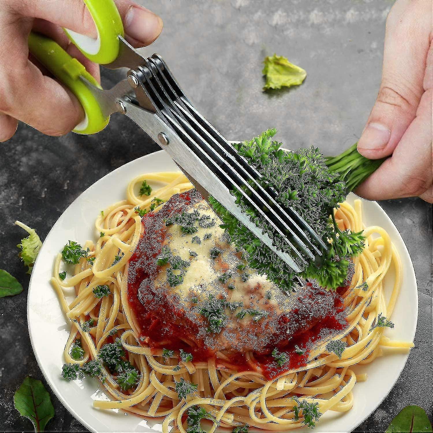 Kitchen Herb Scissors Stainless Steel 3pcs 5 Blade