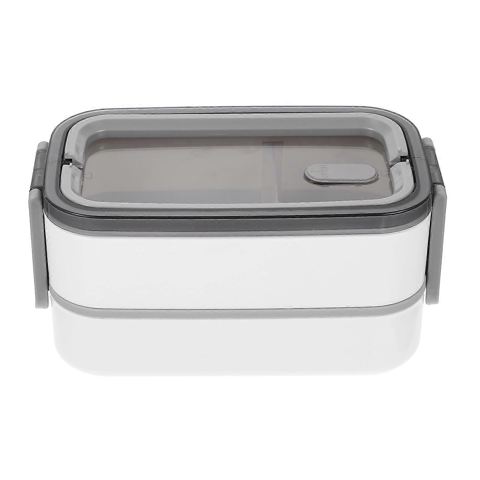 1 Set Practical Bento Box Portable Meal Containers 2-Tier Lunchbox Picnic Supply